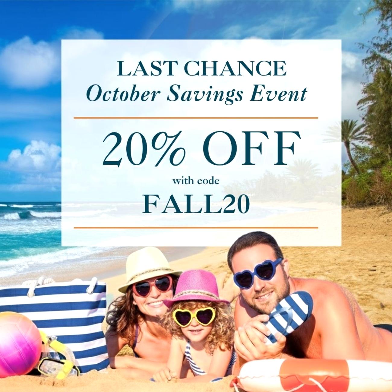 Save 20% with Our October Savings Event!